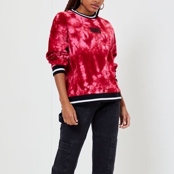 THE RAGGED PRIEST Proud Pink Tie Dye Sweatshirt - Picture 5 of 10